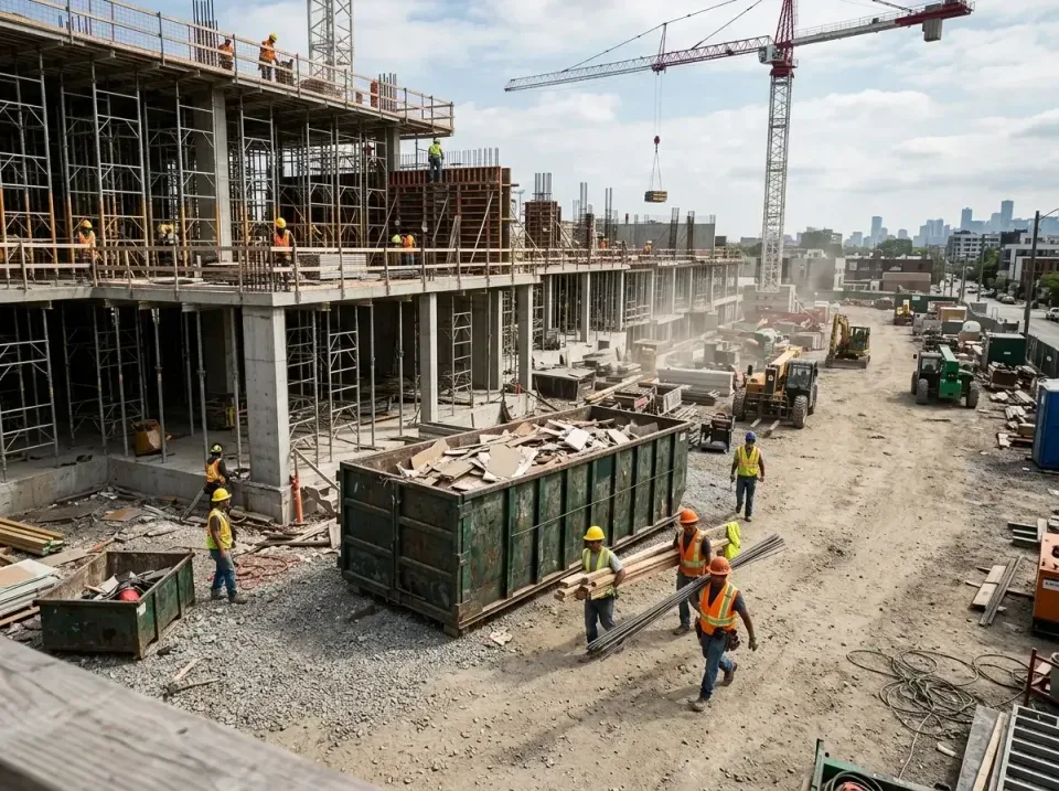 commercial-construction-site-w-002 — frequently asked questions, Low Cost Construction Dumpster Rental in Eagan, MN
